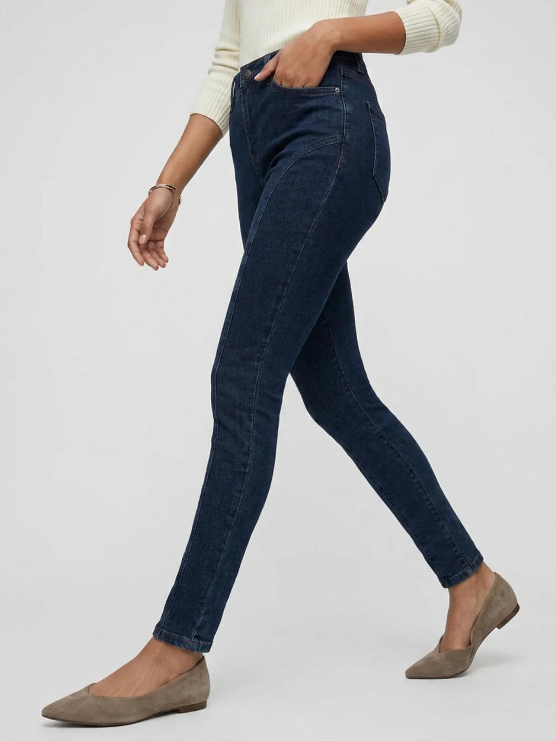 Women Alexa Jeans Super Skinny Fit Dark Blue High Rise - Image 3