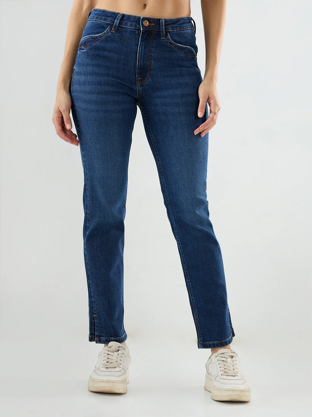 Women Emma Jeans Slim Fit Dark Blue Mid Rise - Image 2