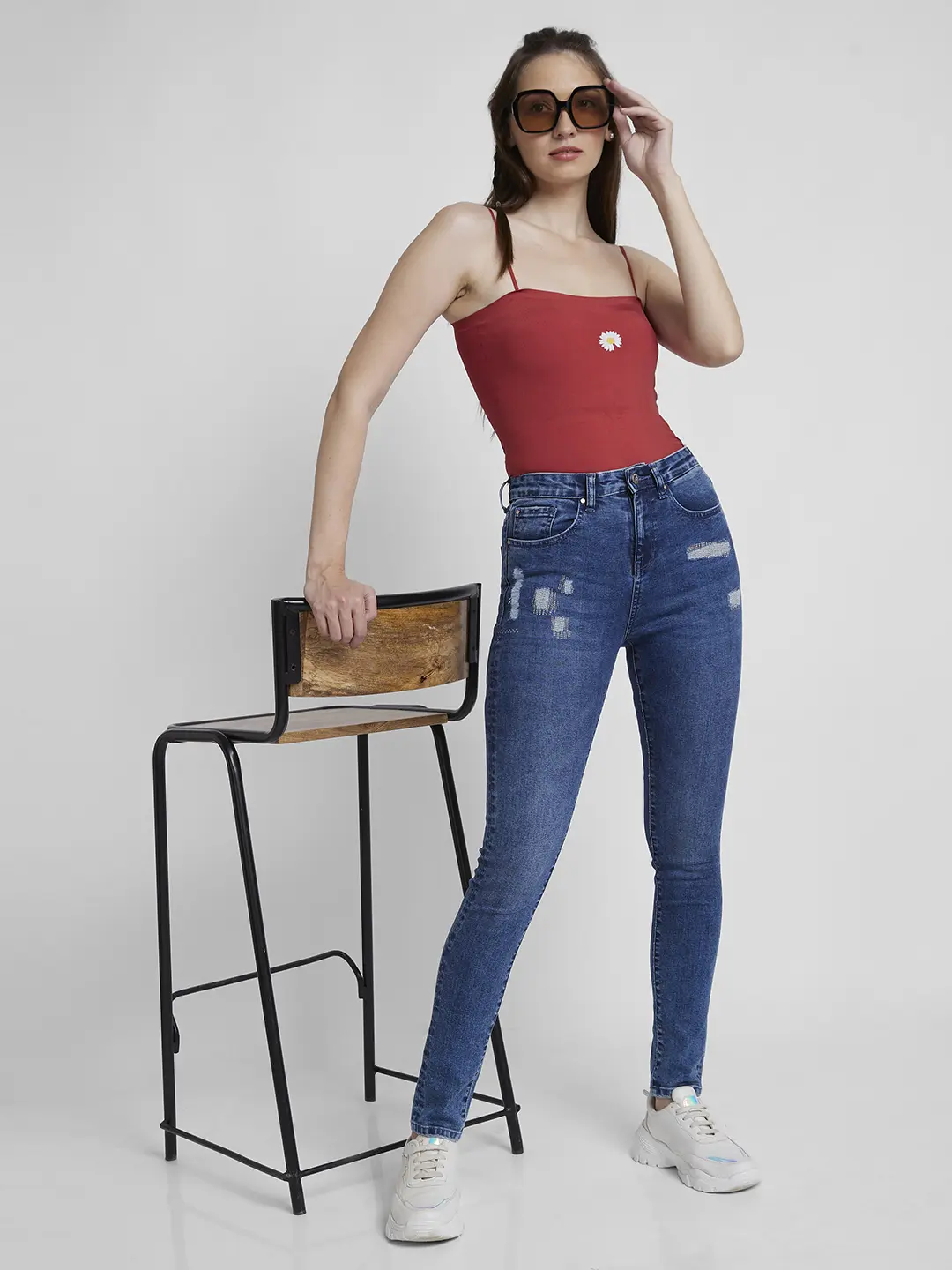 Women Emma Jeans Skinny Fit Blue Regular - Image 6