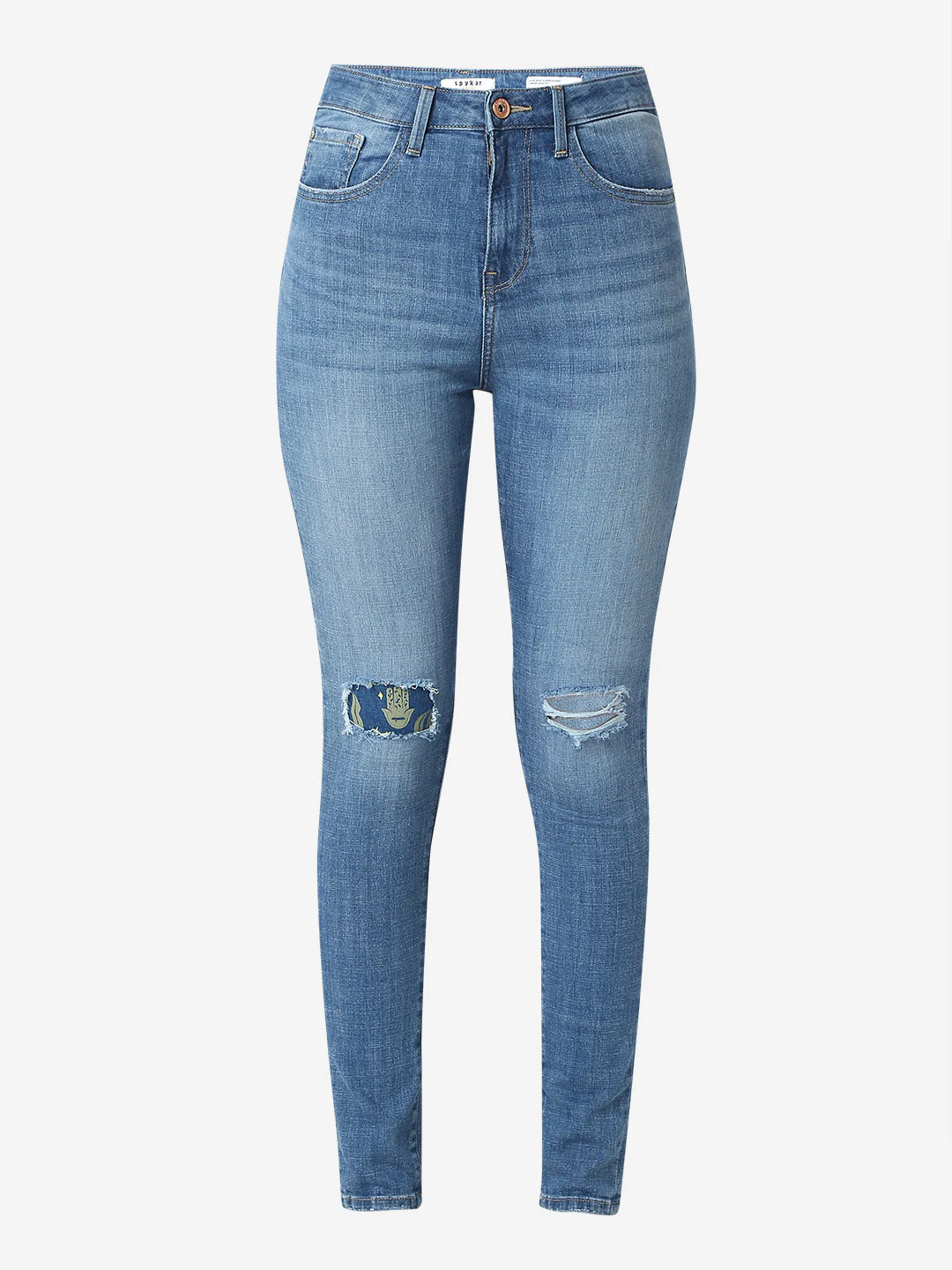 Women Jeans Skinny Fit Light Blue High Rise - Image 7