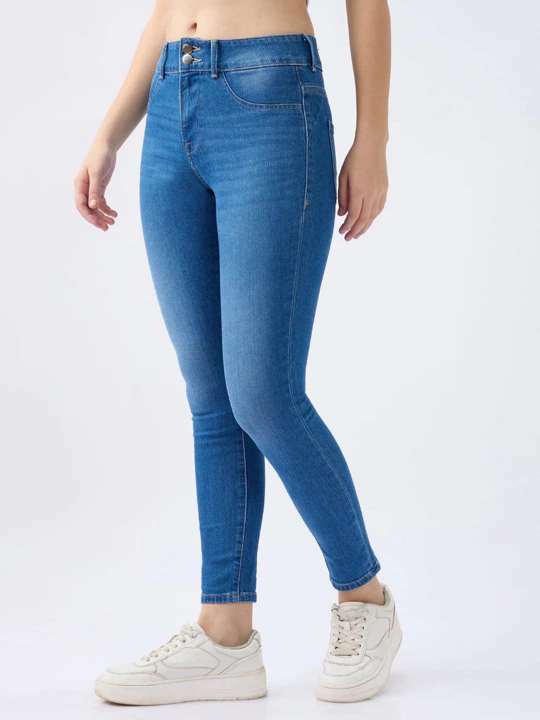 Women Jeans Super Skinny Fit Blue High Rise - Image 3