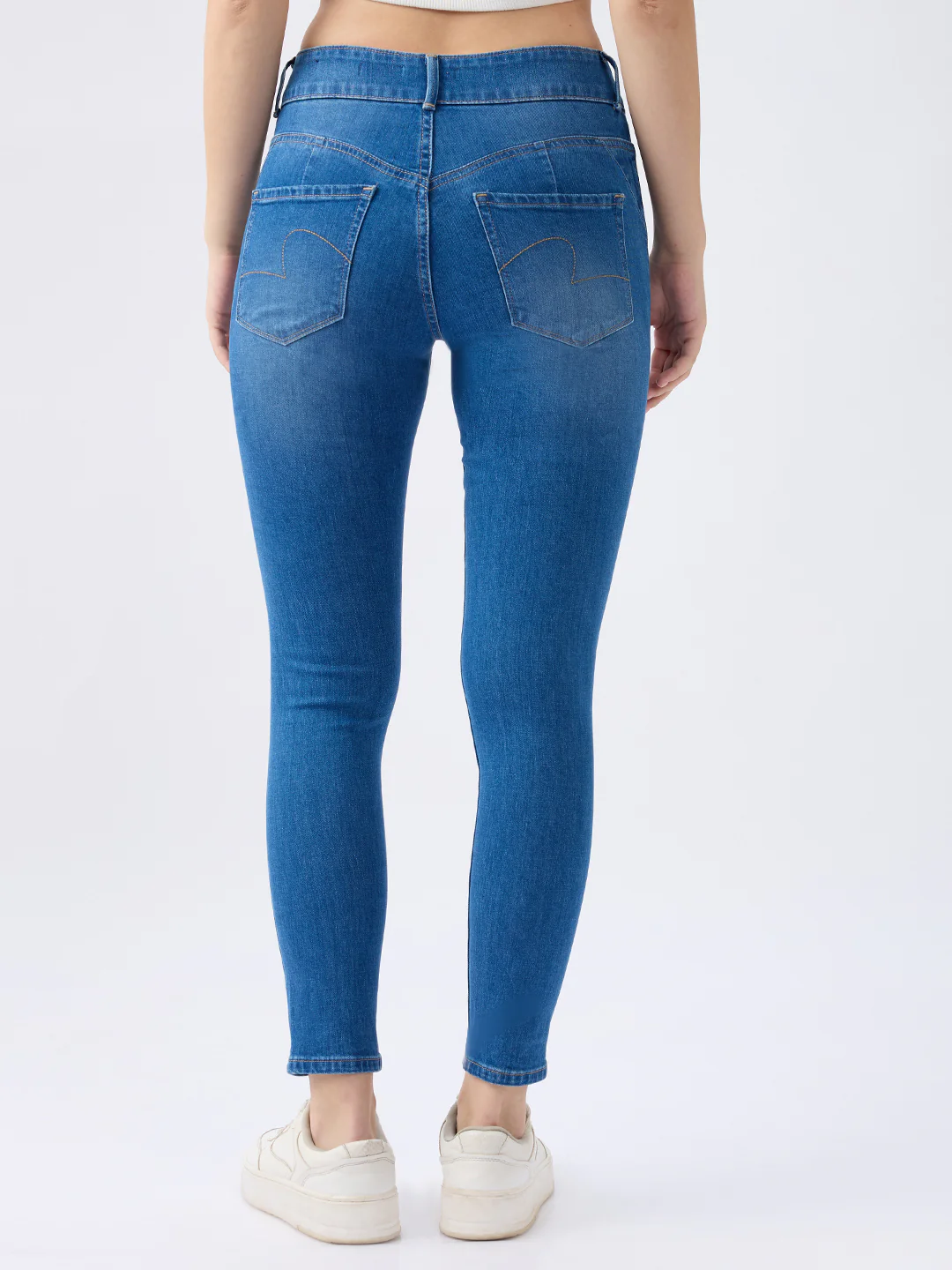 Women Jeans Super Skinny Fit Blue High Rise - Image 4