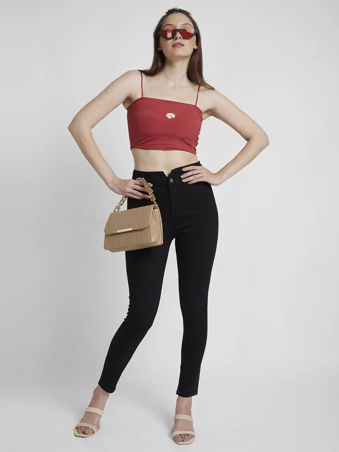 Women Jeans Super Skinny Fit Black Ankle Length - Image 6