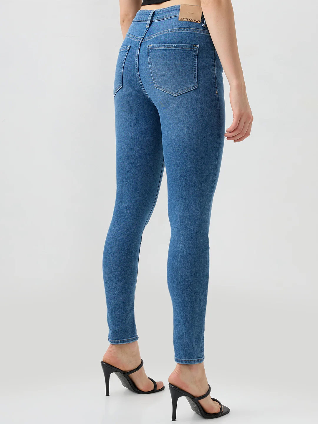 Women Alexa Jeans Super Skinny Fit Light Blue High Rise - Image 4