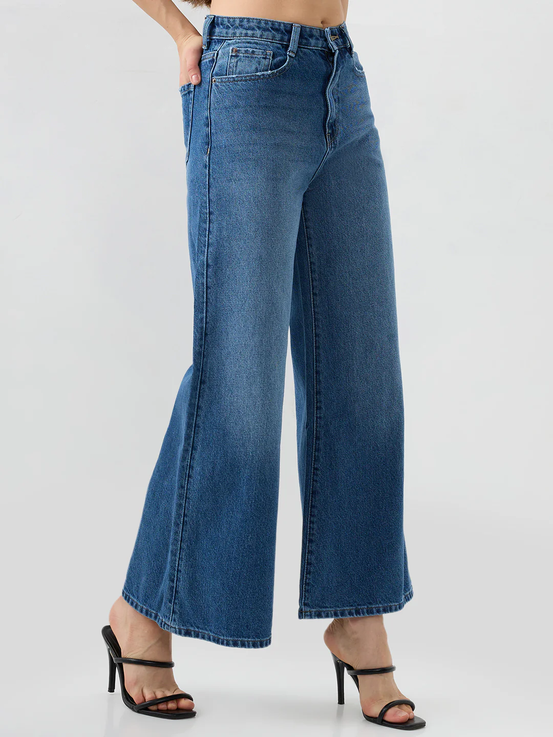 Women Bella-Wide Jeans Super Wide-Leg Blue High Rise - Image 2