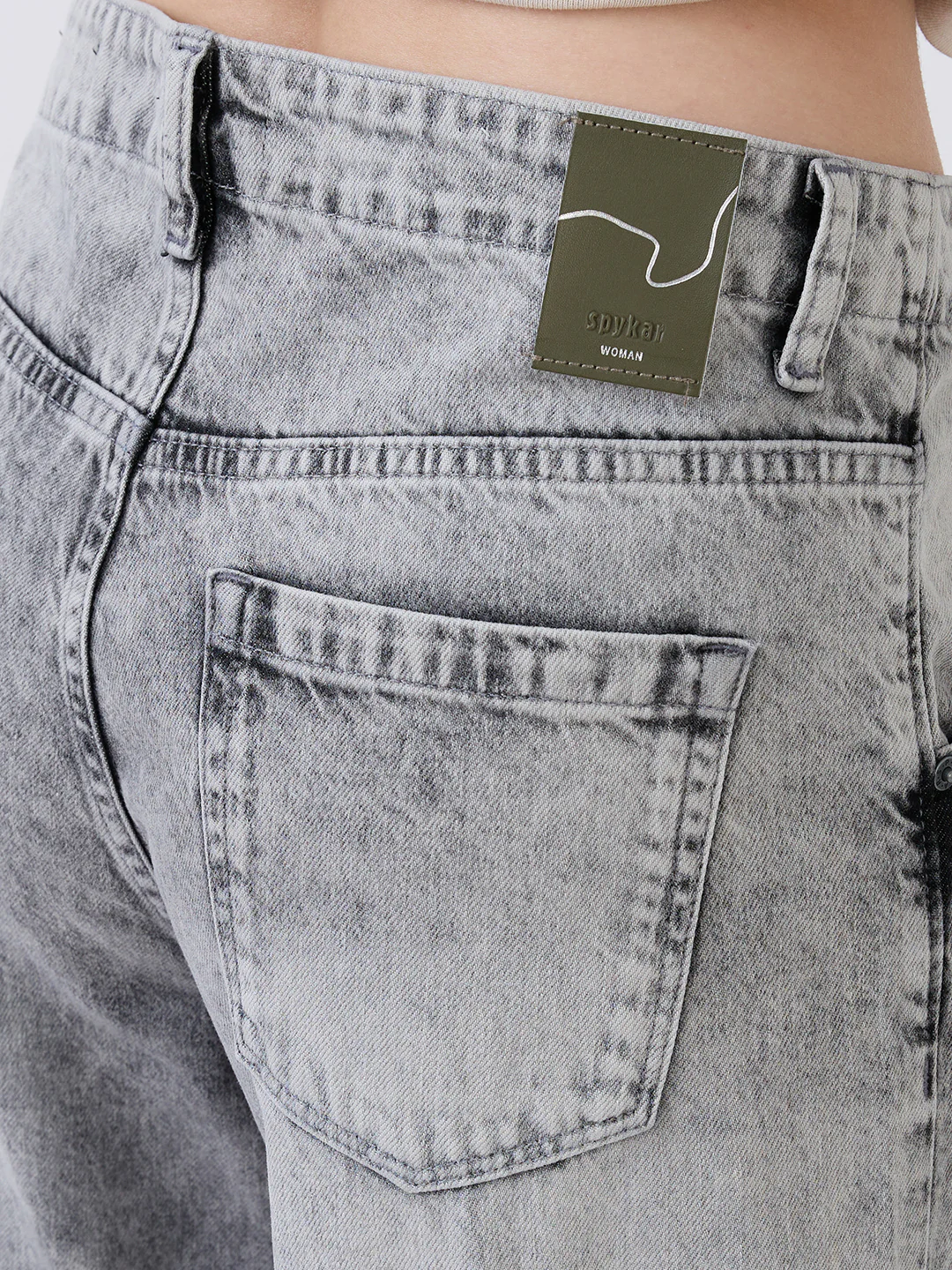 Women Bella-Wide Jeans Wide Leg Grey High Rise - Image 8