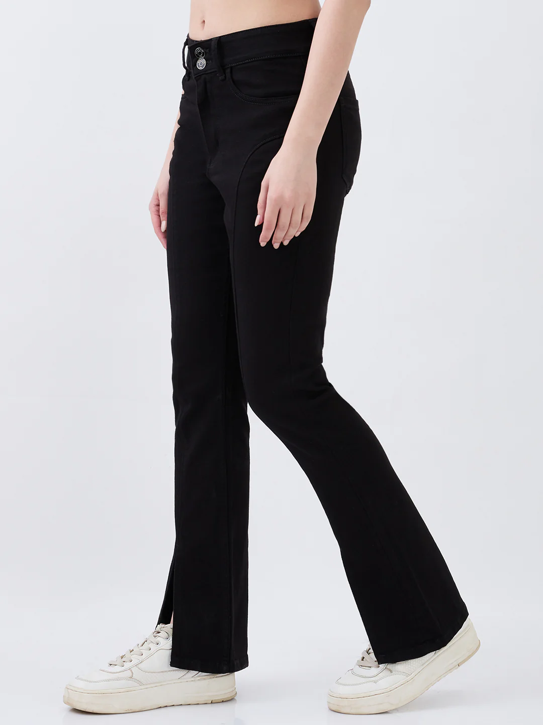 Women Elissa Jeans Boot Cut Fit Black High Rise - Image 3