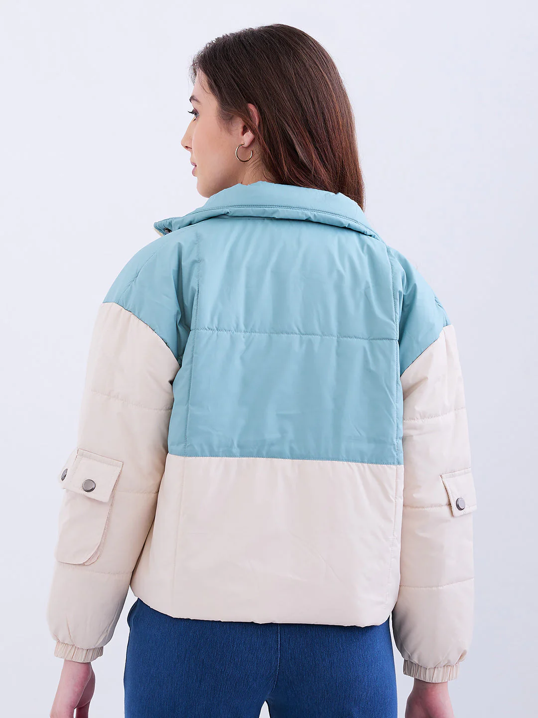 Women Mint Green Jacket - Image 4