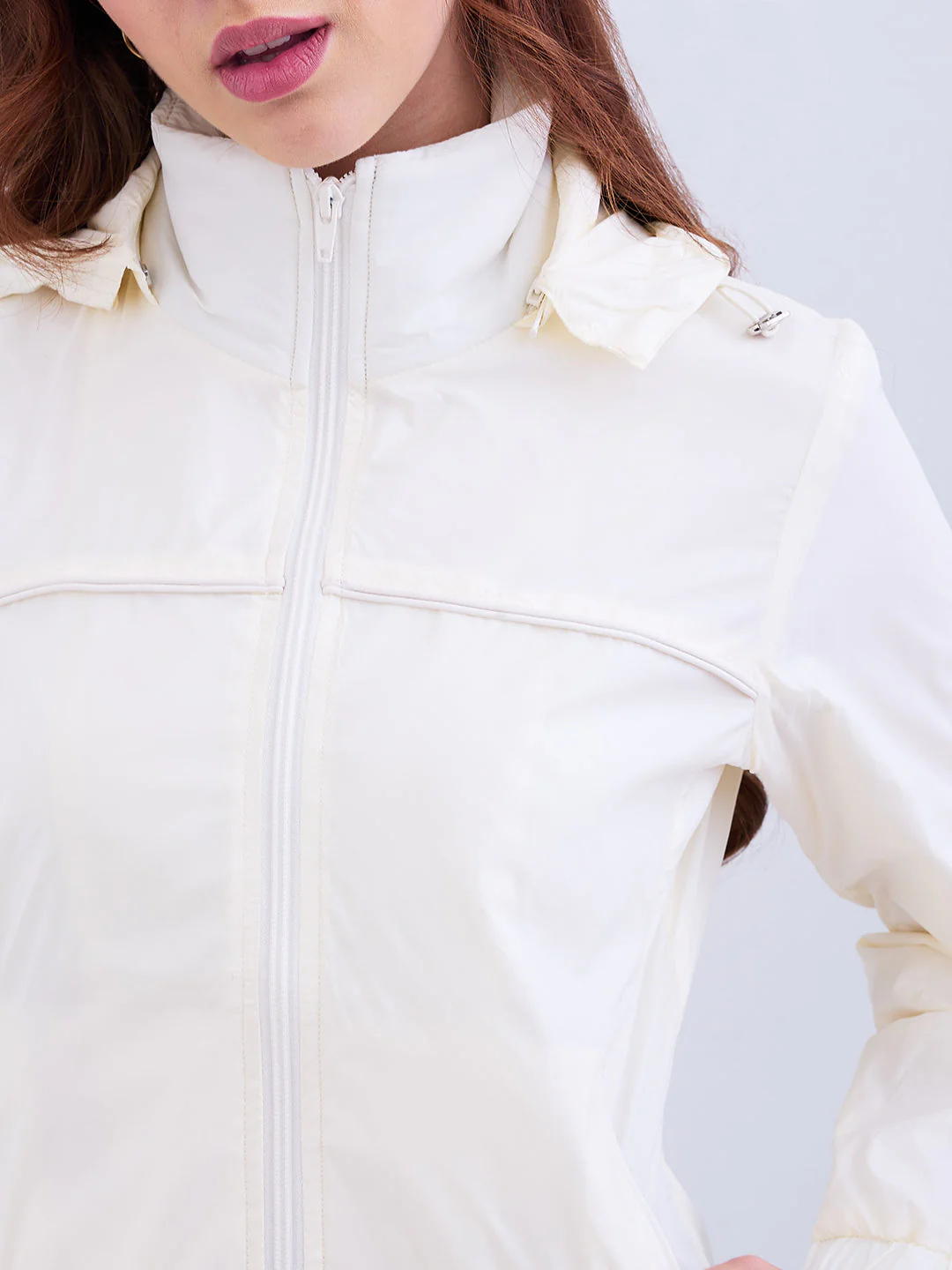 Women Jacket Off White Regular Fit - Image 6