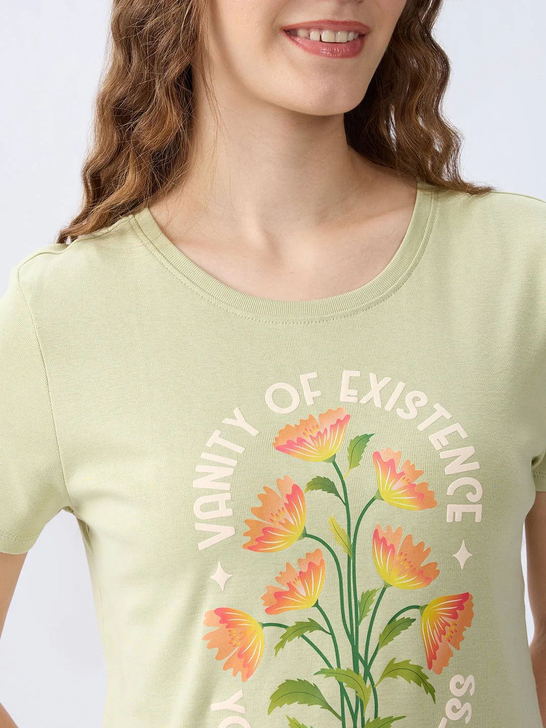 Women T-Shirt Green Regular Fit - Image 6
