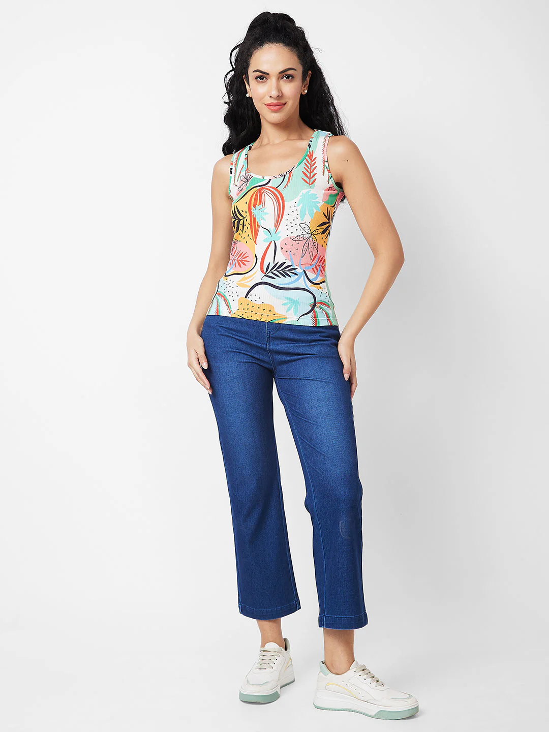 Women T-Shirt Yellow Scoop Neck - Image 6