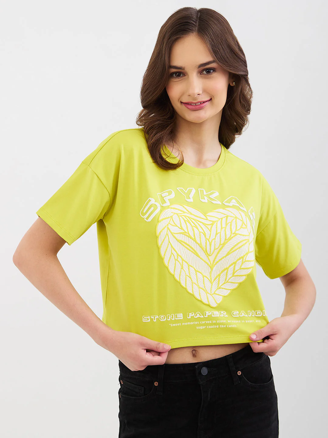 Women T-Shirt Lemon Boxy Fit - Image 2