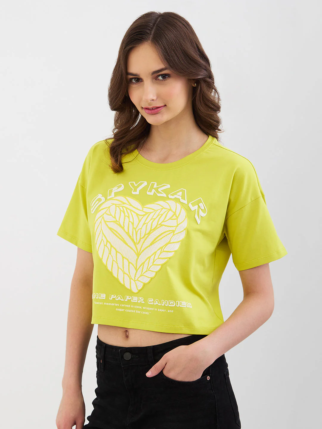 Women T-Shirt Lemon Boxy Fit - Image 3