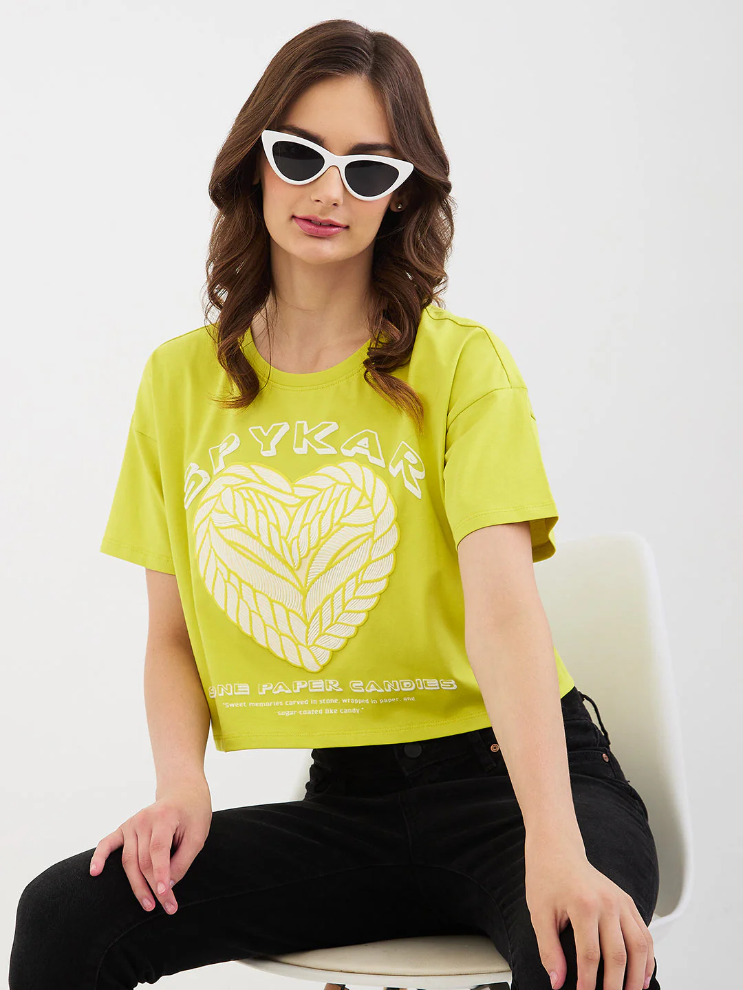 Women T-Shirt Lemon Boxy Fit - Image 7