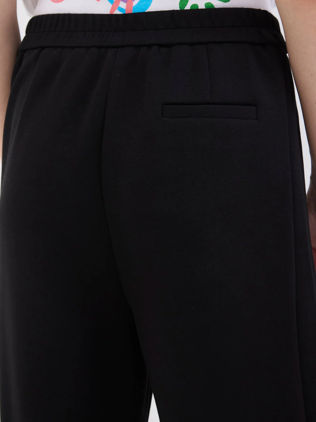 Women Trackpant Wide Leg Black High Rise - Image 8