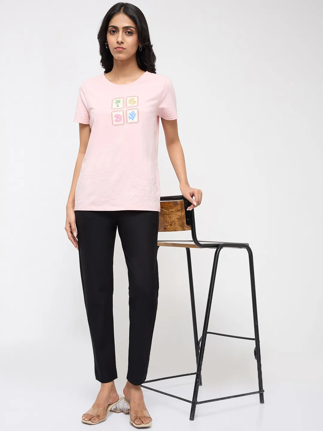 Women Trackpant Slim Fit Black High Rise - Image 7