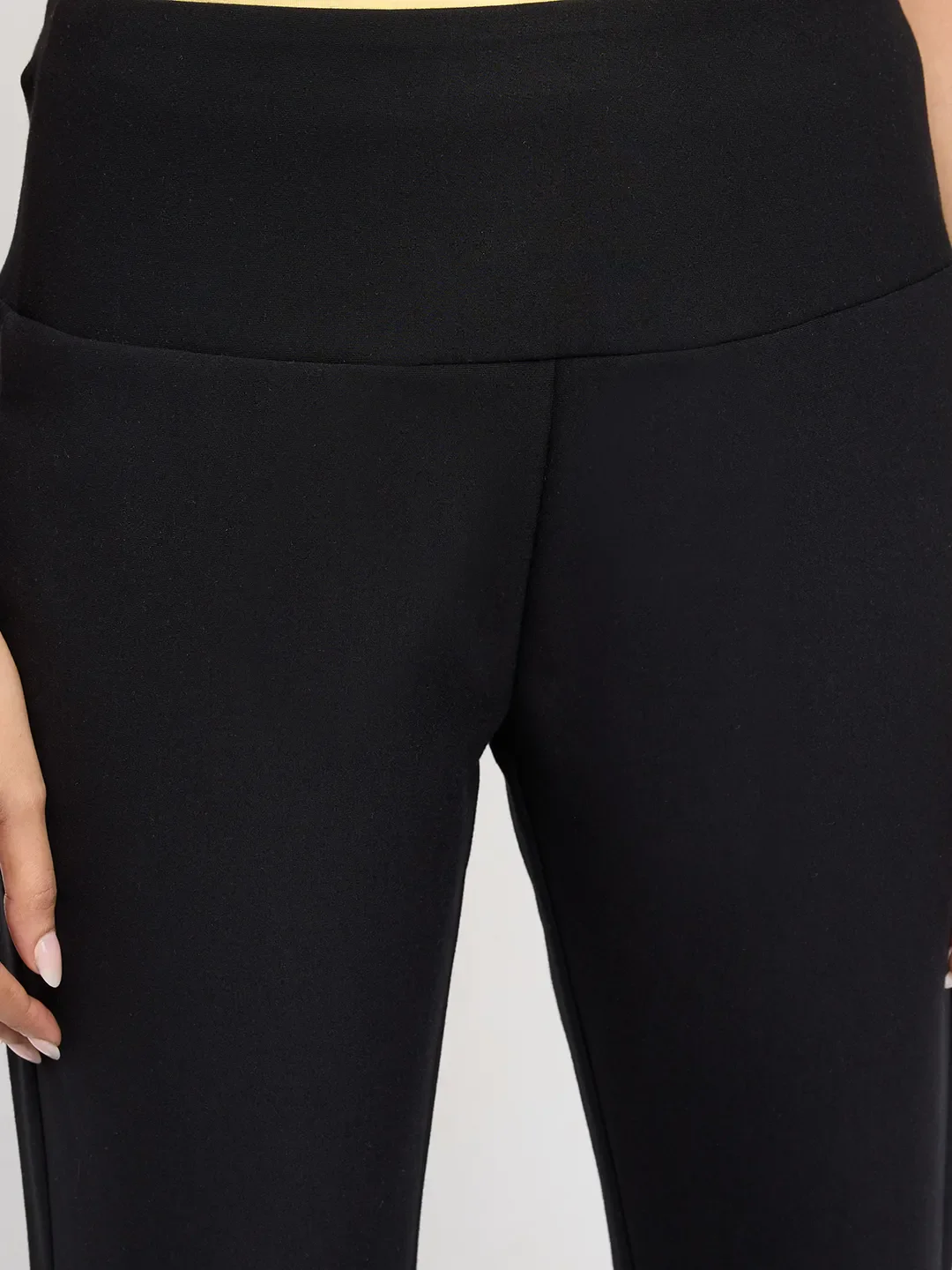 Women Trackpant Boot Cut Fit Black High Rise - Image 6