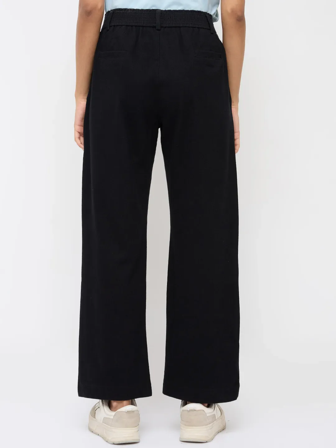 Women Trackpant Straight Fit Black High Rise - Image 5
