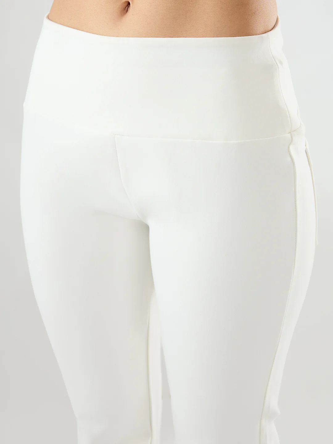 Women Trackpant Boot Cut Fit Off White High Rise - Image 6