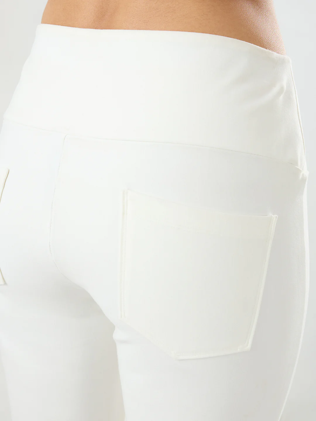 Women Trackpant Boot Cut Fit Off White High Rise - Image 7