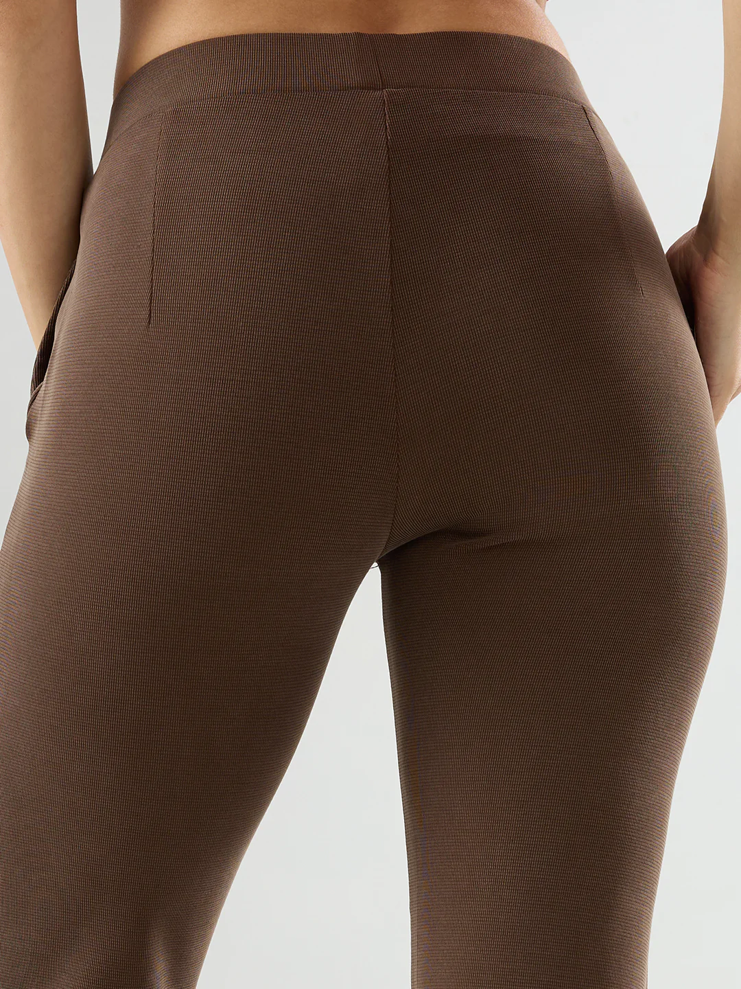 Women Trackpant Boot Cut Fit Brown Mid Rise - Image 8