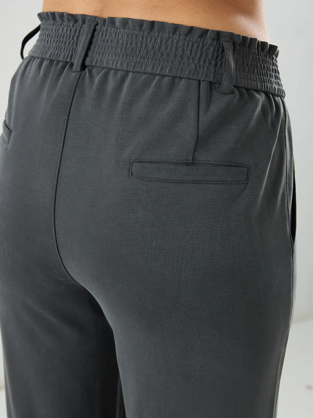 Women Trackpant Straight Fit Grey Mid Rise - Image 8