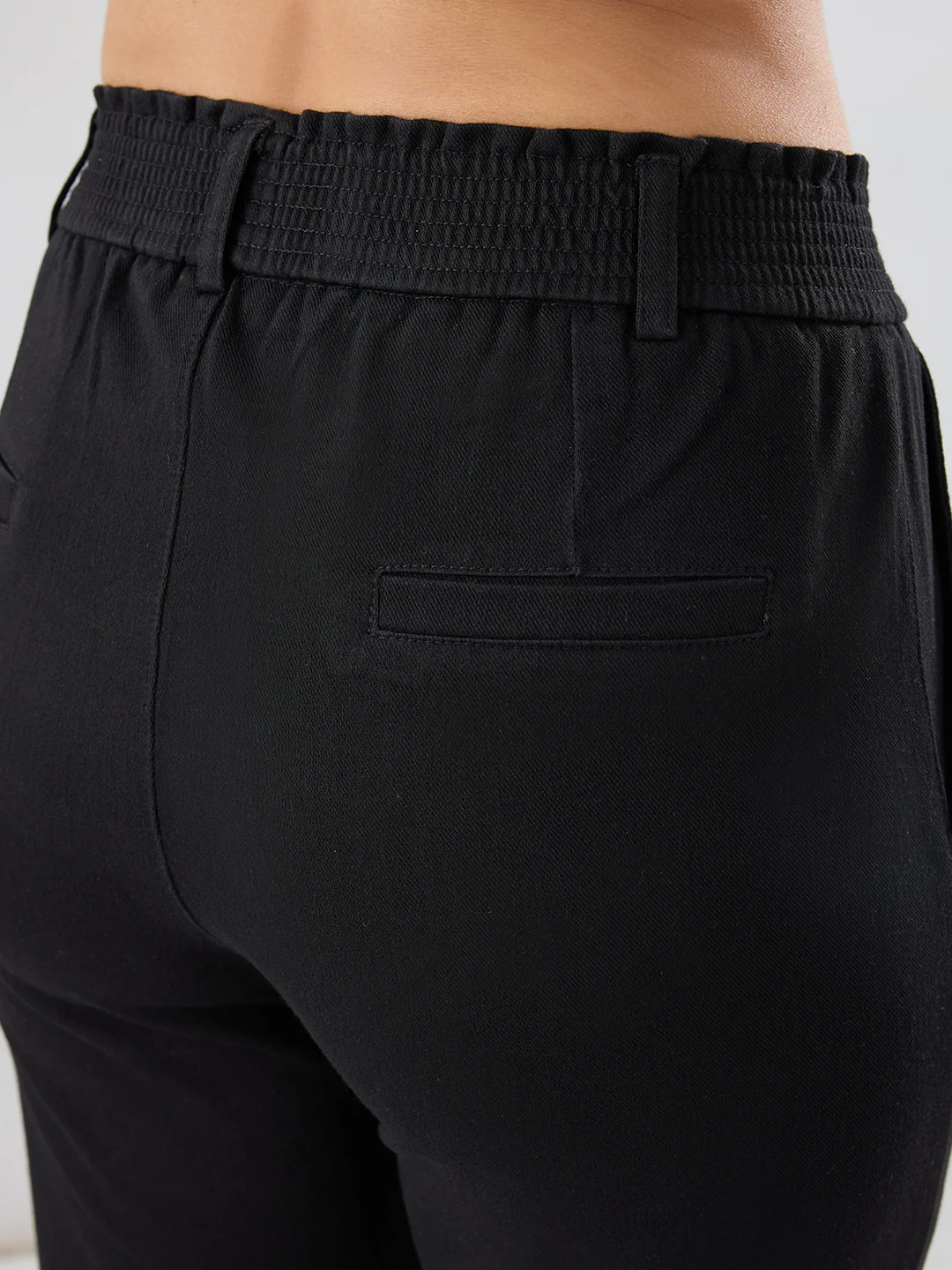 Women Trackpant Straight Fit Black Mid Rise - Image 8