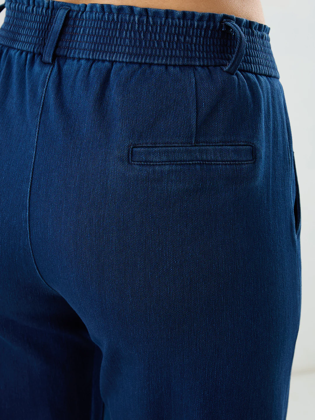 Women Trackpant Straight Fit Dark Blue Mid Rise - Image 8