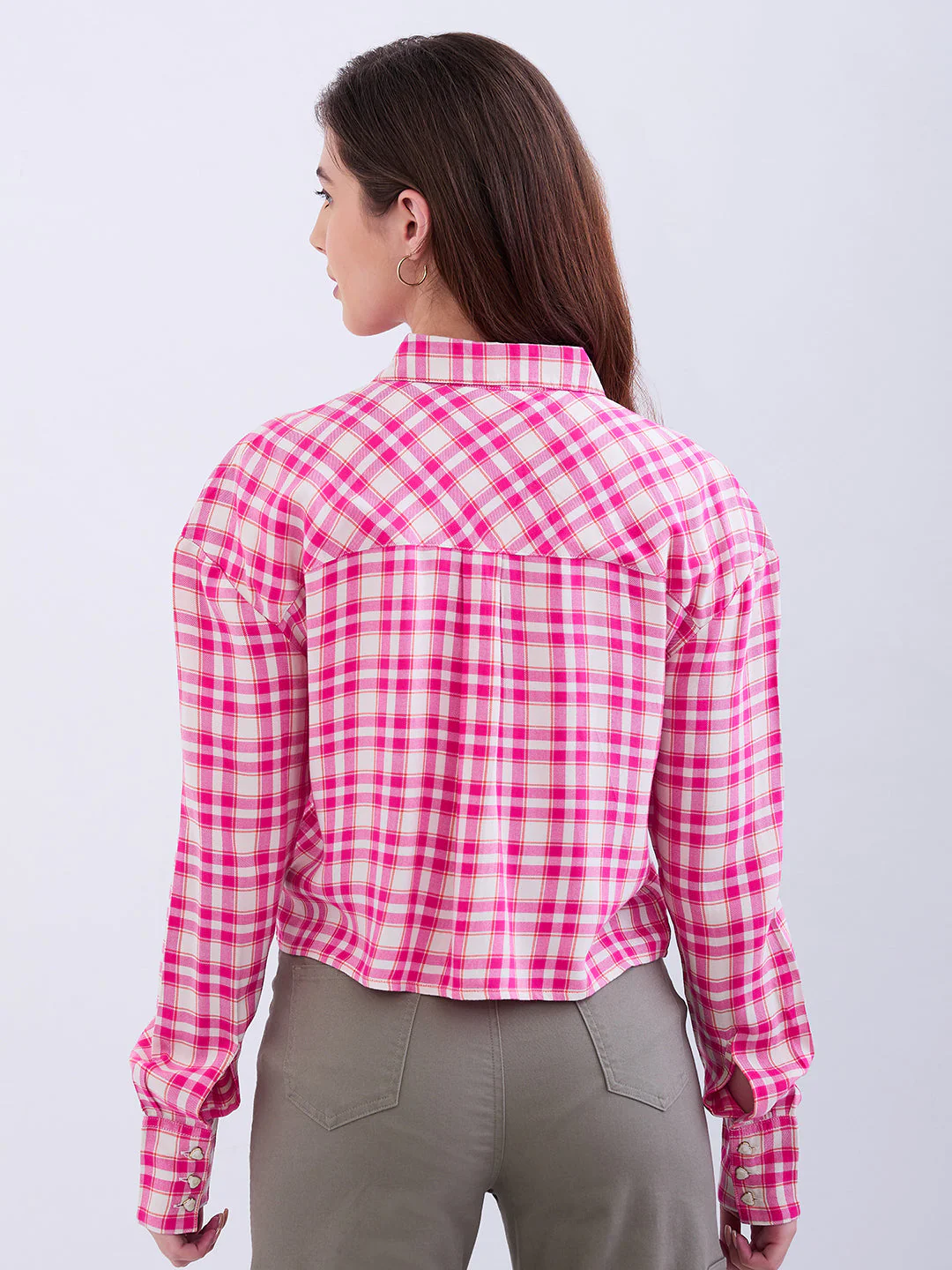 Women Shirt Pink Loose Fit - Image 4