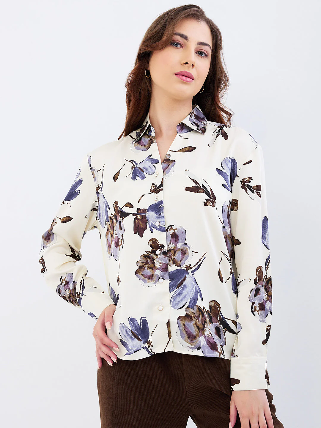 Women Shirt White Regular Fit - Image 2
