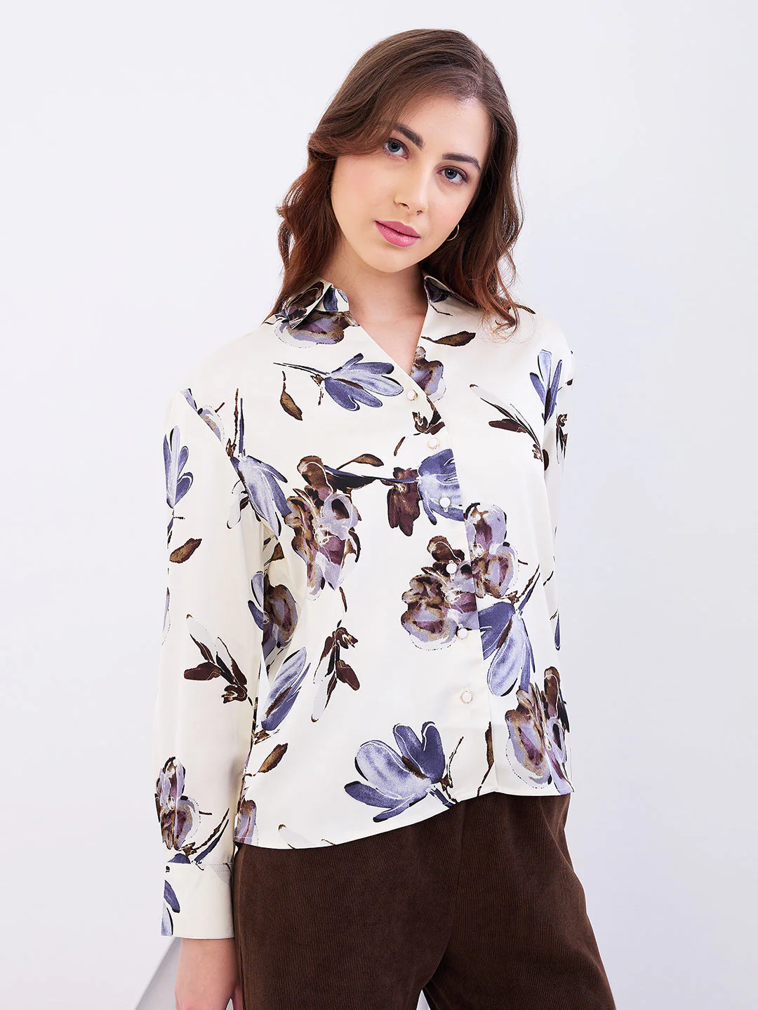 Women Shirt White Regular Fit - Image 7