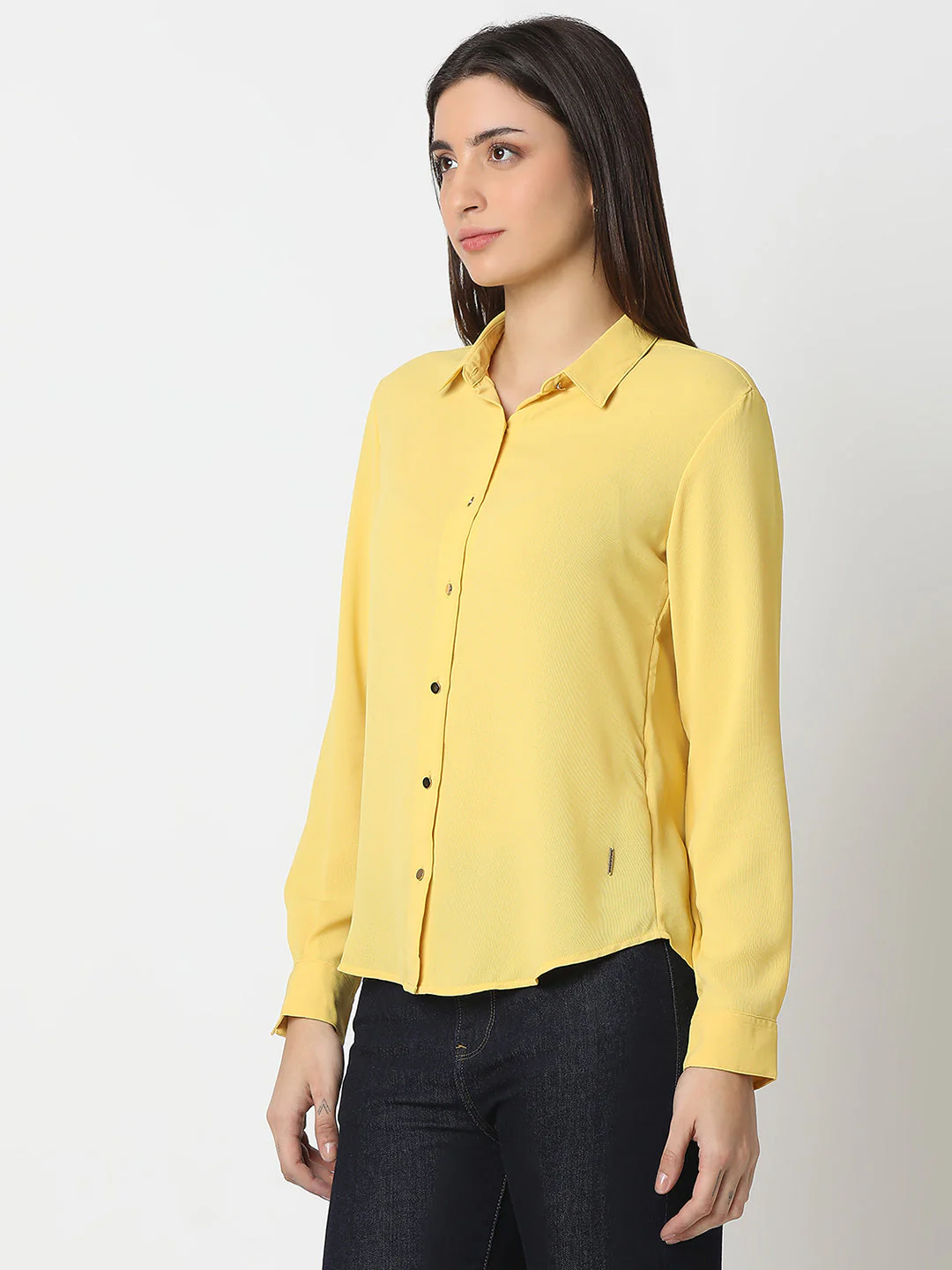 Women Shirt Yellow Regular Fit - Image 2