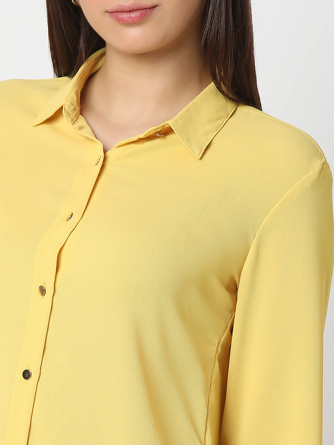 Women Shirt Yellow Regular Fit - Image 5