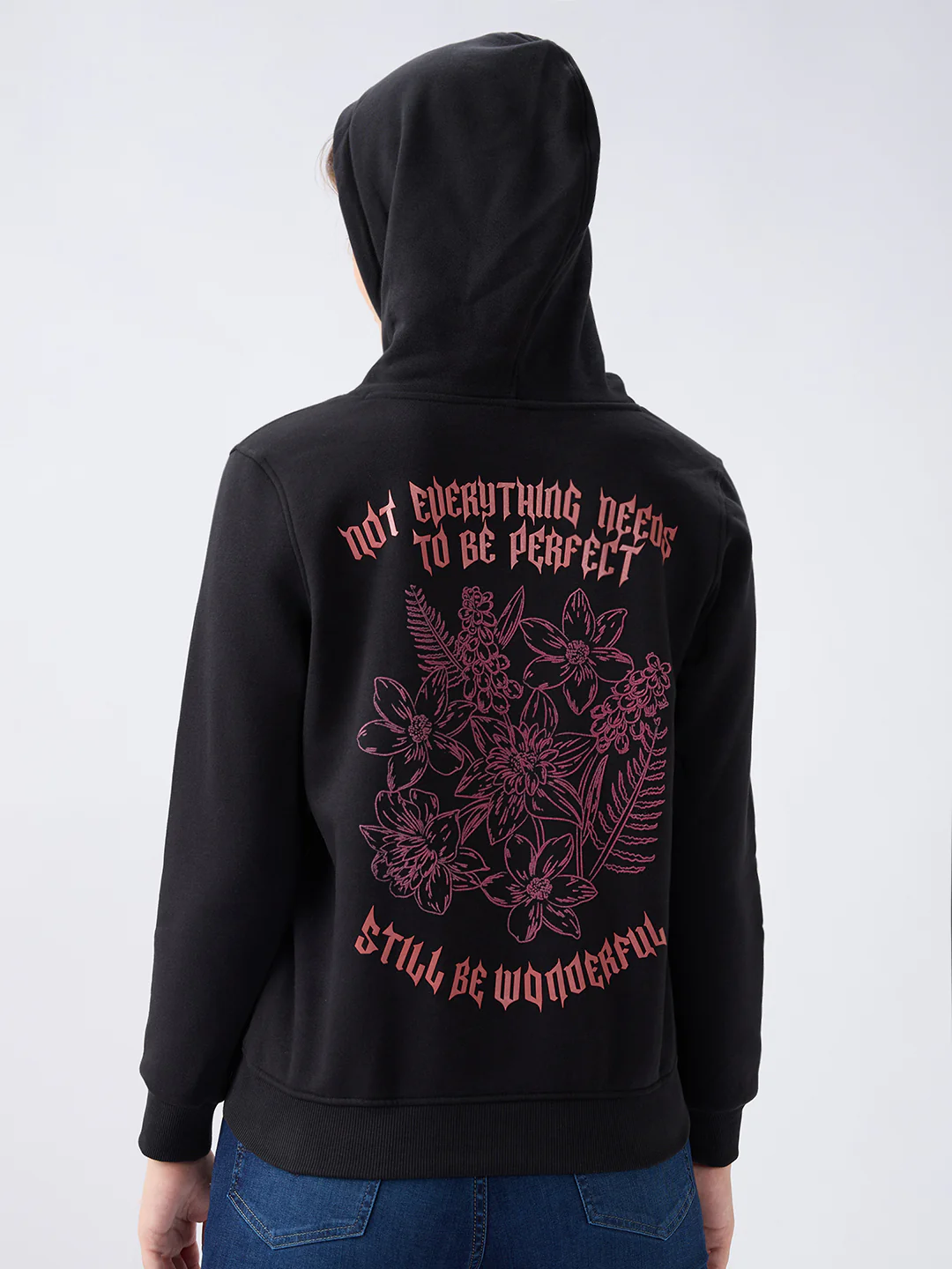 Women Sweatshirt Black Regular Fit - Image 4