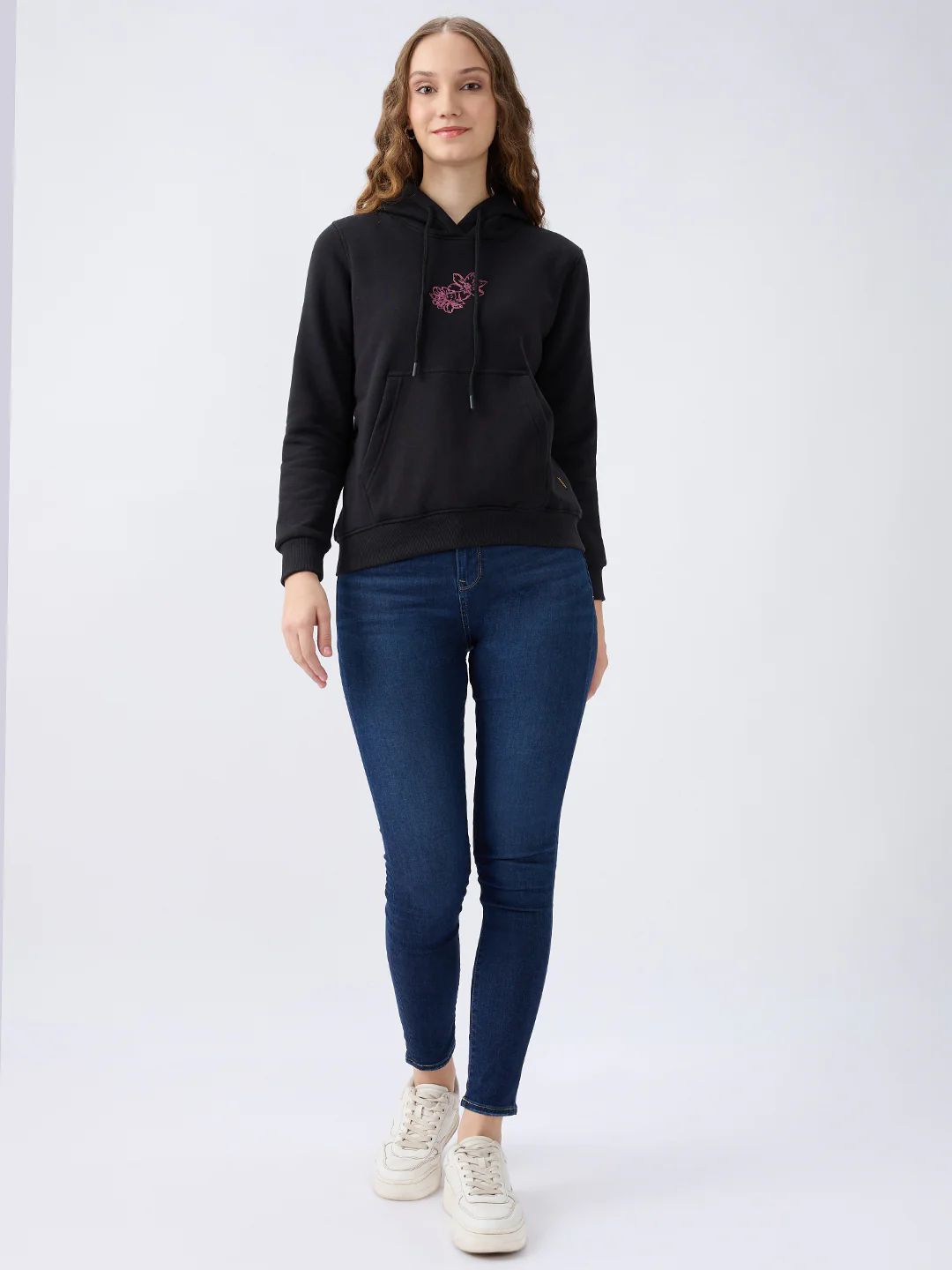 Women Sweatshirt Black Regular Fit - Image 5