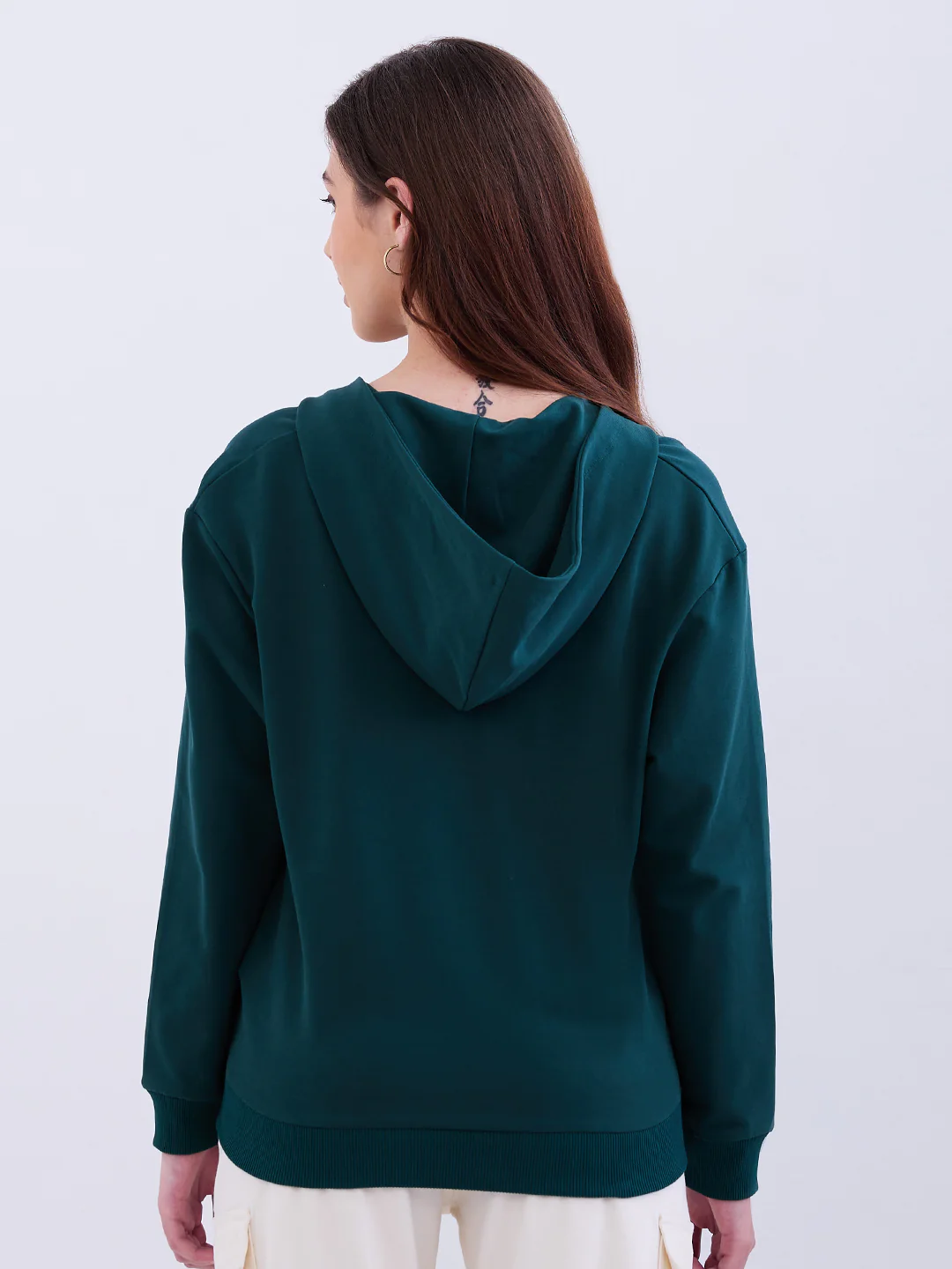 Women Sweatshirt Green Regular Fit - Image 4