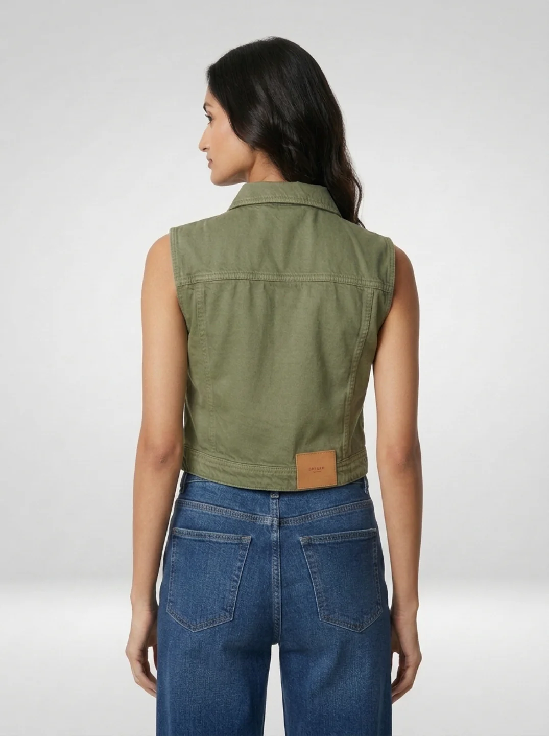 Women Jacket Solid Green Straight Fit - Image 4