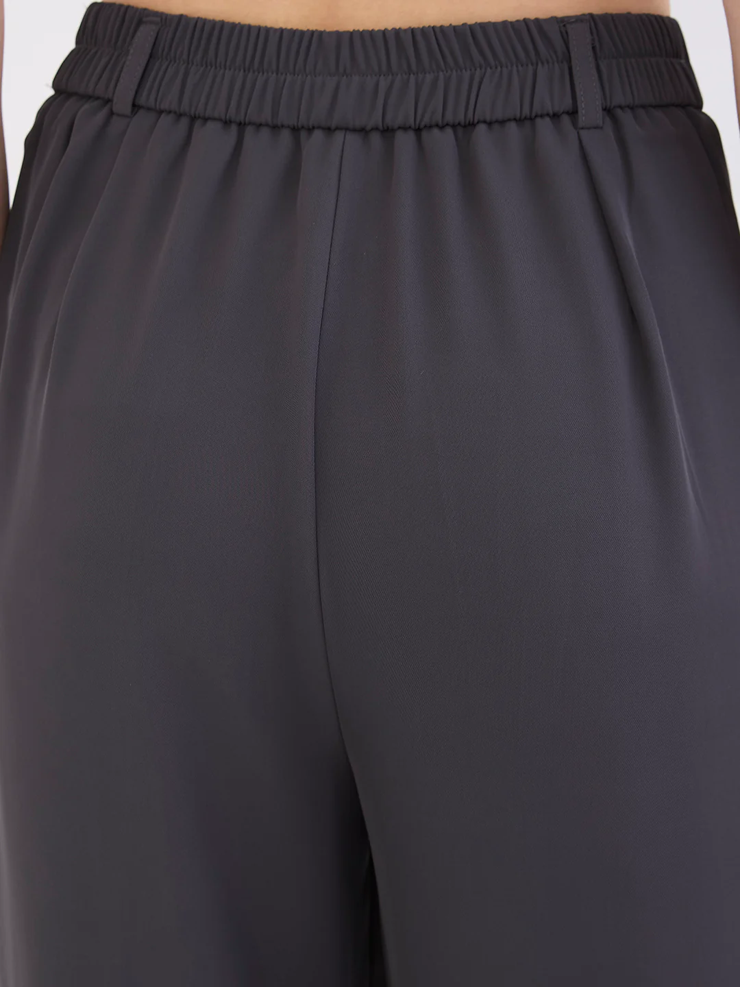 Women Trouser Wide Leg Grey High Rise - Image 8